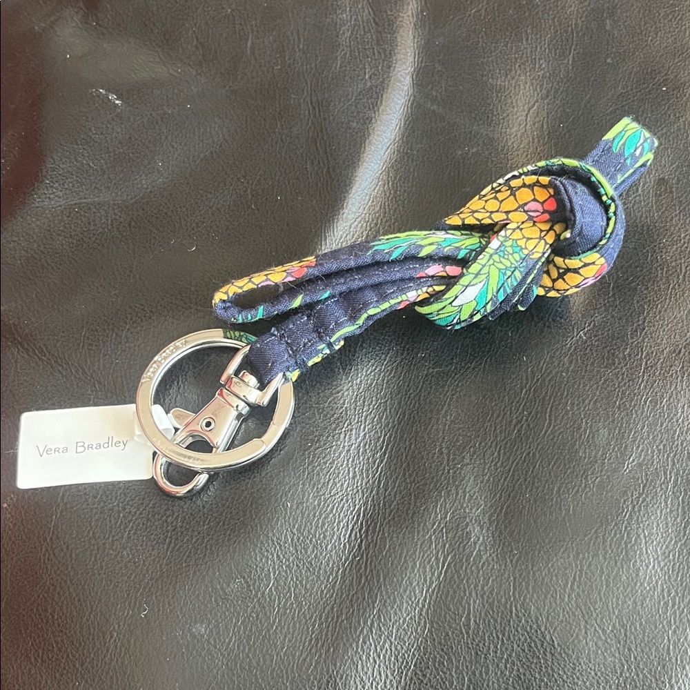 Vera Bradley Blue and Yellow Patterned ID/Key Holder - Picture 1 of 5